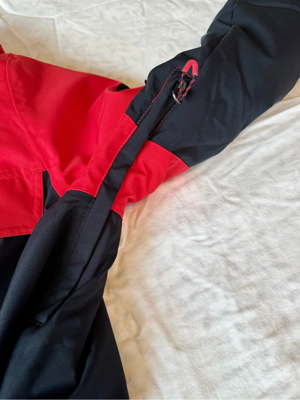 Obermeyer Boys' Axel Insulated Jacket in the colorway Brakelight (Red/Black)